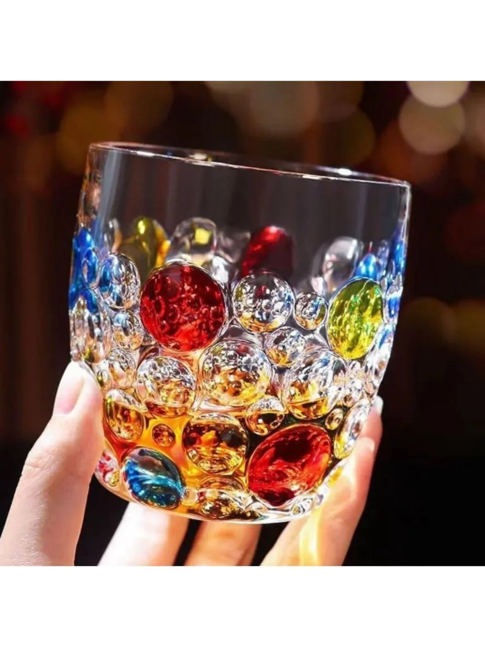 Colorful Lead-Free Glass Tumblers Set of 6 | Stylish Drinkware for Home